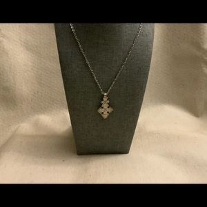 Authentic Ethiopian Handmade Cross on Stainless Steel Chain Necklace * FREE S/H